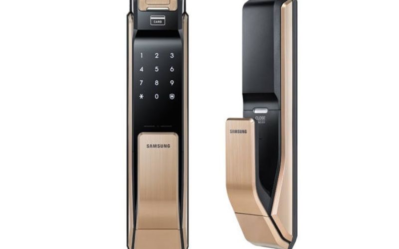 khóa điện tử cửa cổng samsung shs p718