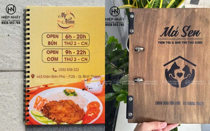 địa chỉ in menu giá tốt In Hiệp Nhật
